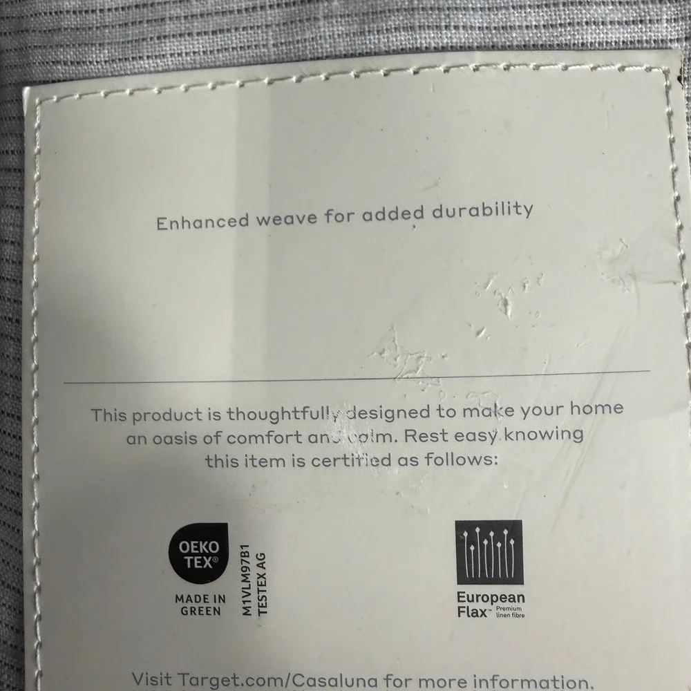 King 100% Linen Pillowcases Gray Micro Striped - Casaluna™